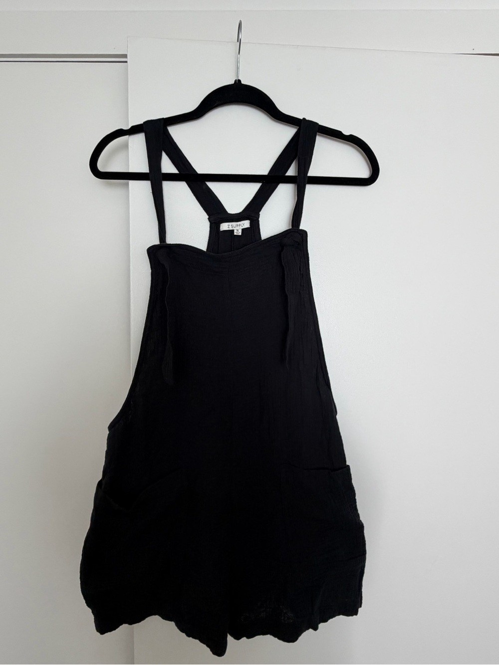 Z Supply Black Gauze Knot Romper